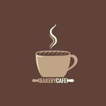 Coffee cup bakery concept background Stock Illustration