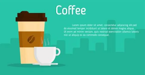 Coffee cup banner Stock Illustration