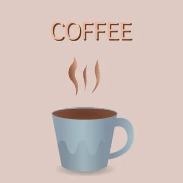 Coffee cup banner Vector realistic. Product placement mock up. coffee background Stock Illustration