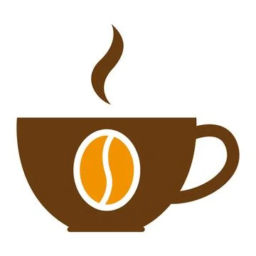 Coffee Cup Bean Cafe Beverage Restaurant Logo Stock Illustration