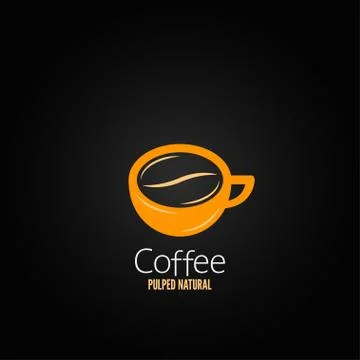 Coffee cup bean concept design background Illustrazione stock