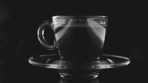 Coffee cup on black background Stock Footage 107151606