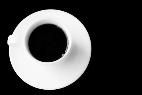 Coffee cup on black background Stock Photos