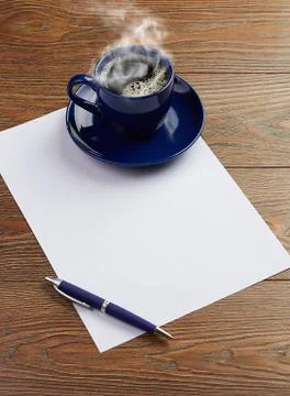 Coffee cup on blank Stock Photos