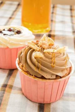 Coffee cup cake Stock Photos