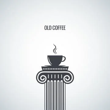 Coffee cup classic design background Stock Illustration