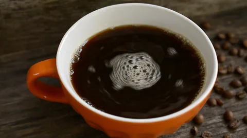 Coffee cup close up hd slow motion footage Vidéo 90957923