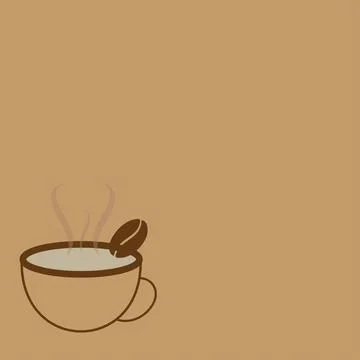 Coffee cup with a coffee bean Stock Illustration