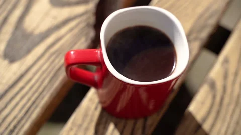 Coffee. A cup of coffee is on the table. Stock Footage 156478207