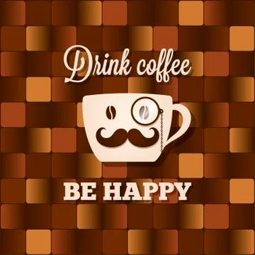 Coffee cup concept background Stock Illustration