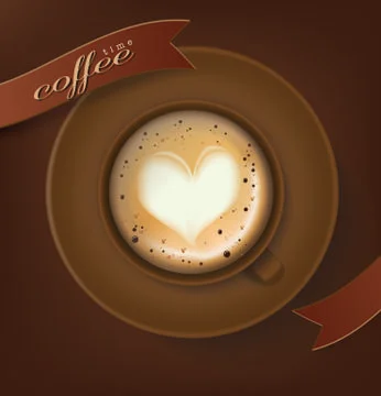 Coffee cup  concept design background Illustrazione stock