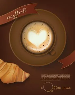 Coffee cup concept design background Illustrazione stock