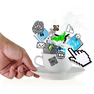 Coffee cup as concept Stock Illustration