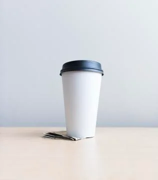 Coffee cup with copy space. Stock Photos