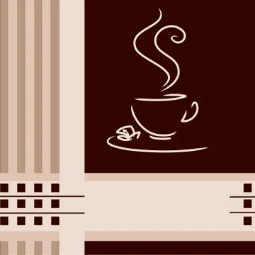 Coffee cup on creative background Stock Illustration