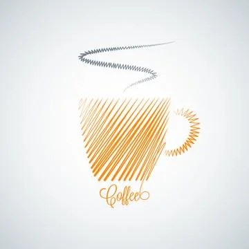 Coffee cup design background Stock Illustration