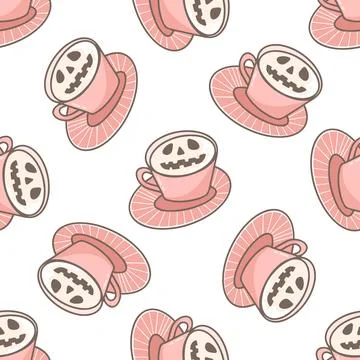 Coffee cup design for halloween. Stock Illustration