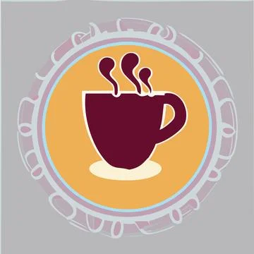 Coffee cup design over gray background, vector illustration. Stock-Illustration