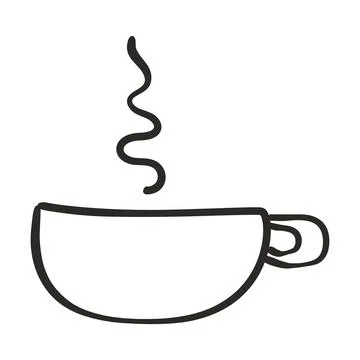 Coffee cup in doodle style. Vector illustration. Stock Illustration