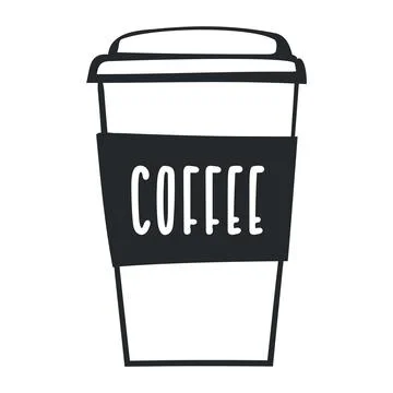 Coffee cup in doodle style. Vector illustration. Stock Illustration