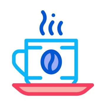 Coffee Cup Drink Icon Vector Outline Illustration Illustrazione stock