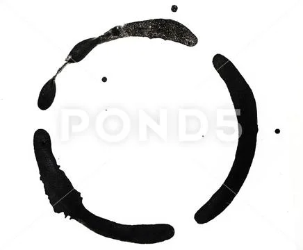 Coffee Cup Drink Stain On White Background Stock Photos