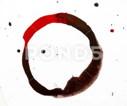 Coffee Cup Drink Stain On White Background Stock Photos