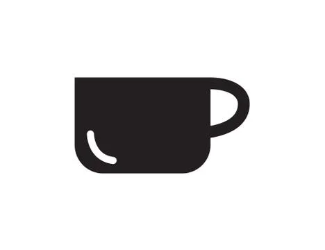 Coffee Cup Empty Icon In Flat Style Vector Icon For Apps, UI, Websites. Black Illustrazione stock