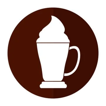 Coffee cup espresso cream shadow Illustration