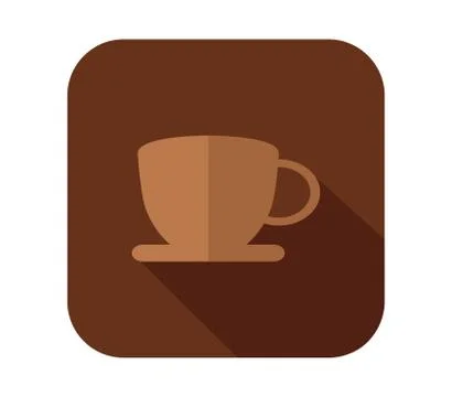 Coffee cup in flat design Stock Illustration