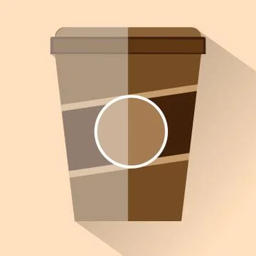Coffee cup flat design - Vector graphic illustration Stock Illustration