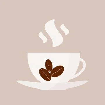 Coffee cup flat icon. Stock Illustration