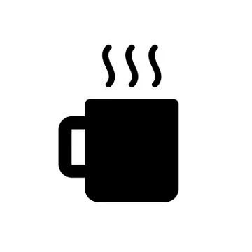 Coffee cup flat icon isolated on white background. Vector illustration Stock Illustration