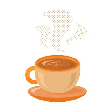 Coffee cup flat illustration representing office break イラスト素材