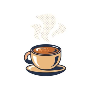 Coffee cup flat illustration representing office break Stock Illustration