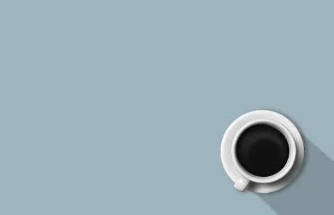 Coffee cup flat lay 库存插图