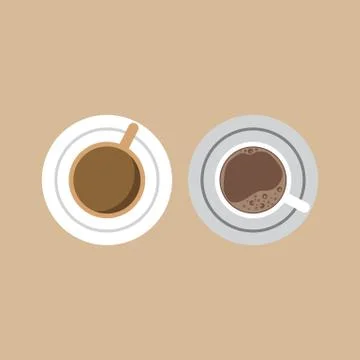 Coffee cup flat vector illustration Illustrazione stock