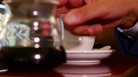 Coffee in a cup Stock Footage 93663365