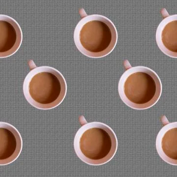 Coffee cup on the grey background Stock Photos