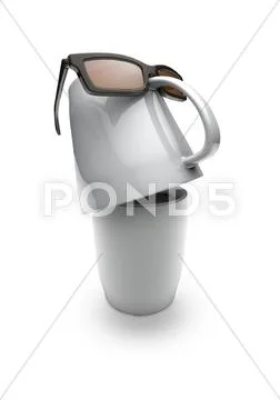 Coffee cup guy Stock Illustration