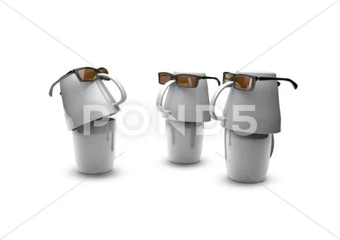Coffee cup guys Stock Illustration