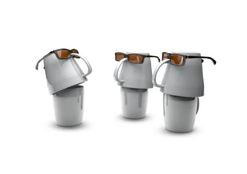 Coffee cup guys Stock Illustration