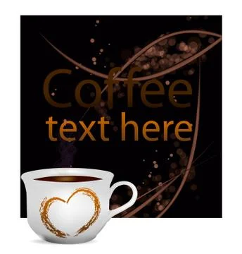 Coffee cup with heart Stock Illustration