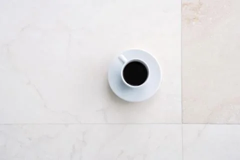 Coffee cup, high angle view Foto stock