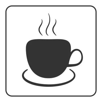 Coffee cup icon black Stock Illustration