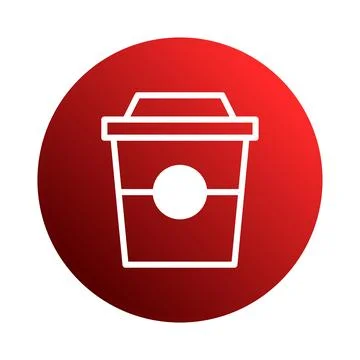 Coffee cup icon for design elements, logos and symbols in a simple illustra.. 스톡 일러스트