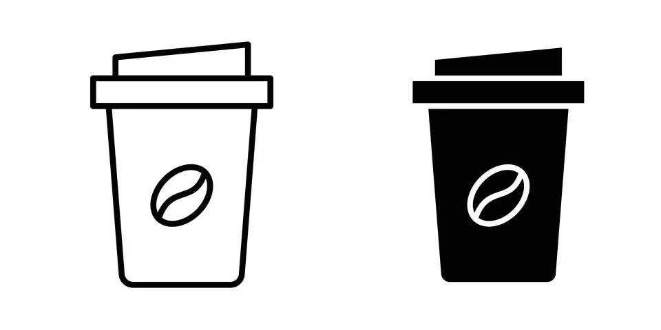 Coffee cup icon for design projects and web UI Stock Illustration