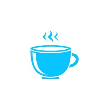 Coffee cup icon flat Stock Illustration
