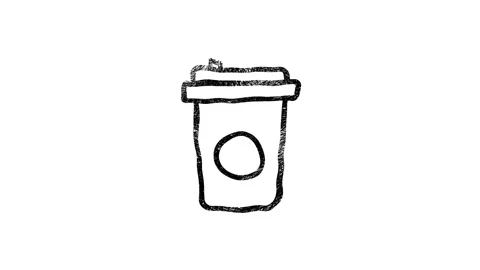 Coffee cup icon in hand draw style. Motion graphics Stock Footage 151559864