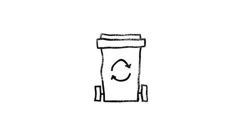 Coffee cup icon hand draw icon. Motion graphics. Stock Footage 153818237